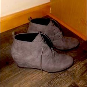Gray Franco sarto booties NEVER WORN